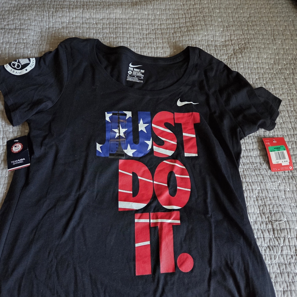 Nike Black 'Just Do It' T-Shirt 2016 Rio Olympics